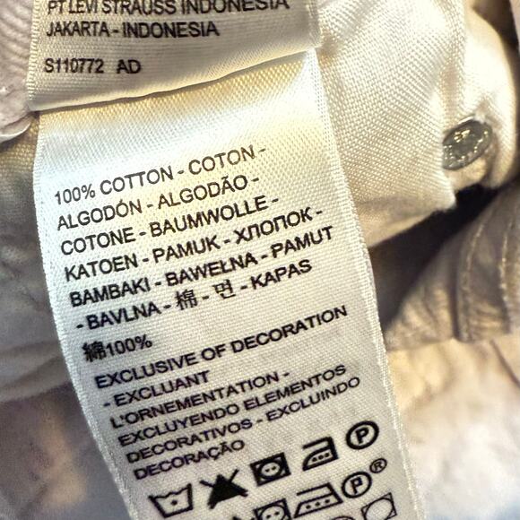 Levi’s 501 Womens 25 Light Purple Lilac Straight Frayed Rigid Jeans Denim Retro - Picture 8 of 9